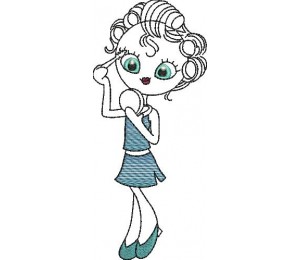 Stickdatei - Beauty Girls - Lockenwickler